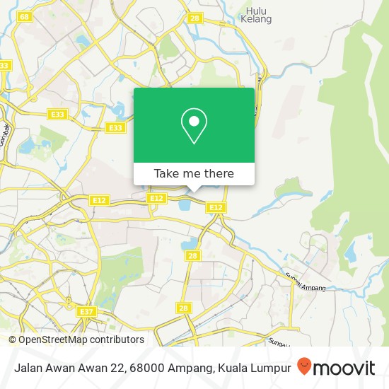 Jalan Awan Awan 22, 68000 Ampang map