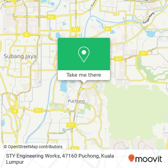 Peta STY Engineering Works, 47160 Puchong