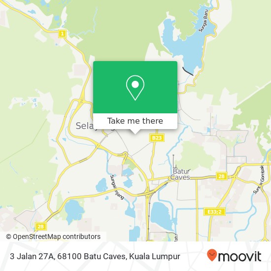 Peta 3 Jalan 27A, 68100 Batu Caves