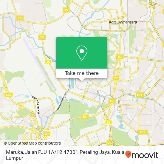 Peta Maruka, Jalan PJU 1A / 12 47301 Petaling Jaya
