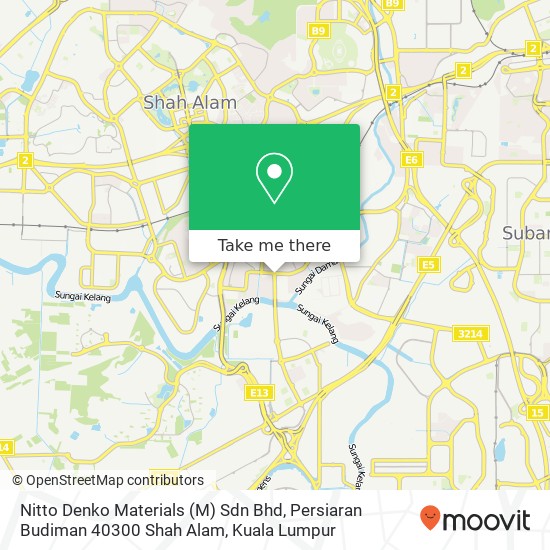Nitto Denko Materials (M) Sdn Bhd, Persiaran Budiman 40300 Shah Alam map