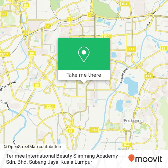 Peta Terimee International Beauty Slimming Academy Sdn. Bhd. Subang Jaya