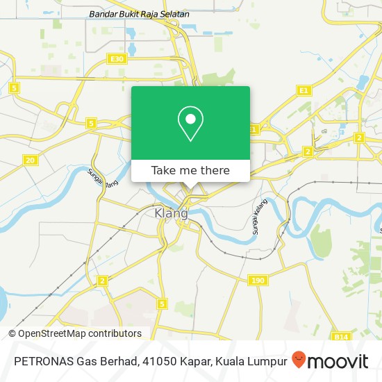 Peta PETRONAS Gas Berhad, 41050 Kapar