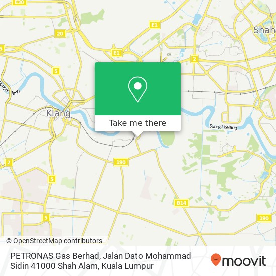 PETRONAS Gas Berhad, Jalan Dato Mohammad Sidin 41000 Shah Alam map