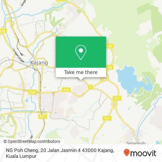 NG Poh Cheng, 20 Jalan Jasmin 4 43000 Kajang map