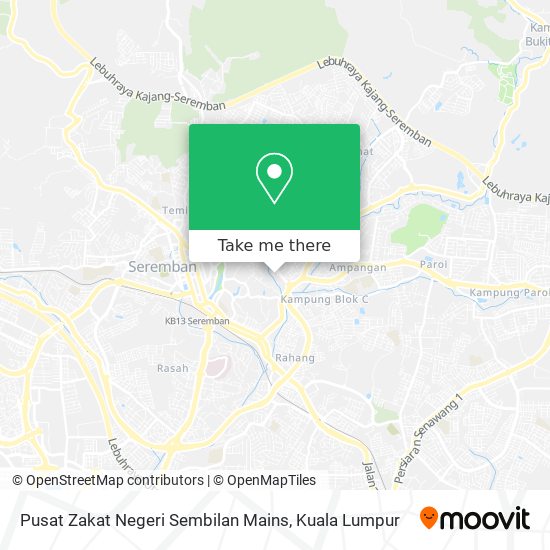 Pusat Zakat Negeri Sembilan Mains map