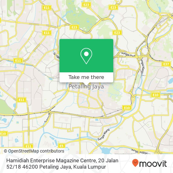 Peta Hamidiah Enterprise Magazine Centre, 20 Jalan 52 / 18 46200 Petaling Jaya
