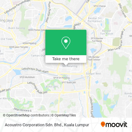 Acoustro Corporation Sdn. Bhd. map