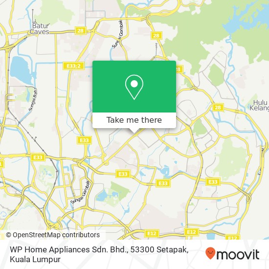 WP Home Appliances Sdn. Bhd., 53300 Setapak map