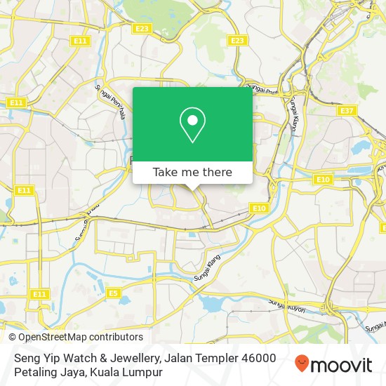 Seng Yip Watch & Jewellery, Jalan Templer 46000 Petaling Jaya map