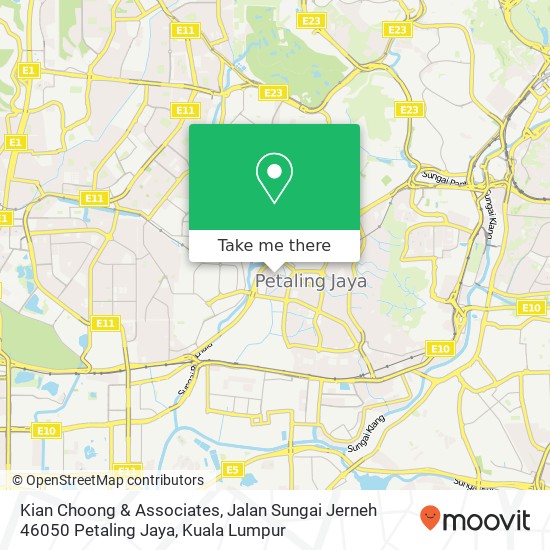 Peta Kian Choong & Associates, Jalan Sungai Jerneh 46050 Petaling Jaya