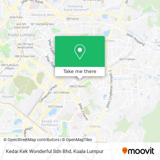 Peta Kedai Kek Wonderful Sdn Bhd