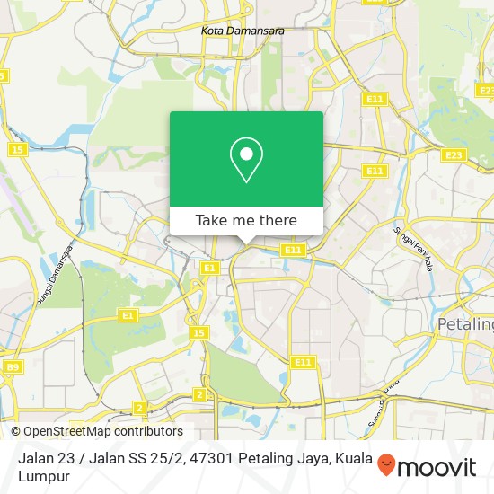 Jalan 23 / Jalan SS 25 / 2, 47301 Petaling Jaya map