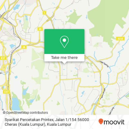 Syarikat Percetakan Printex, Jalan 1 / 154 56000 Cheras (Kuala Lumpur) map