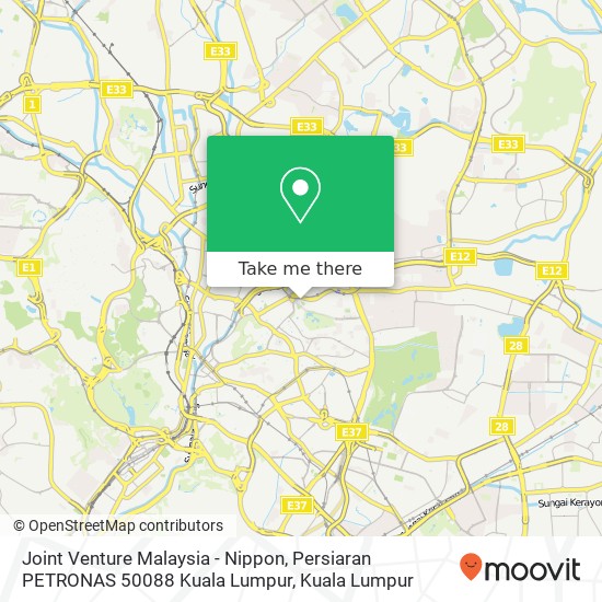 Joint Venture Malaysia - Nippon, Persiaran PETRONAS 50088 Kuala Lumpur map