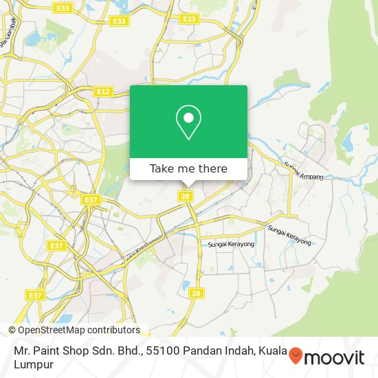 Mr. Paint Shop Sdn. Bhd., 55100 Pandan Indah map