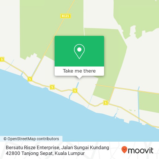Peta Bersatu Risze Enterprise, Jalan Sungai Kundang 42800 Tanjong Sepat
