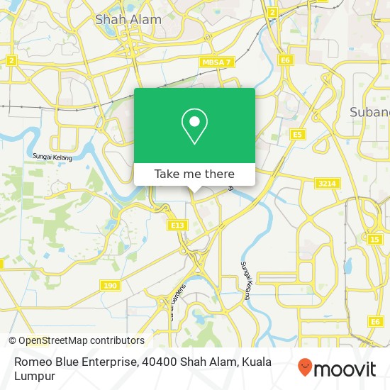 Romeo Blue Enterprise, 40400 Shah Alam map