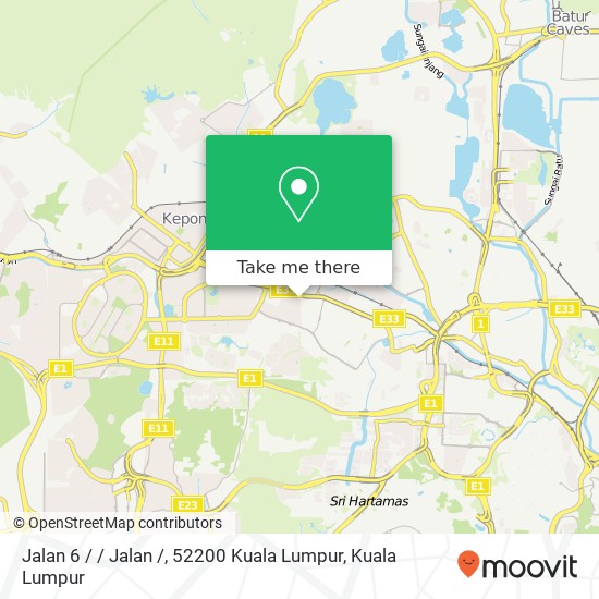 Peta Jalan 6 / / Jalan /, 52200 Kuala Lumpur