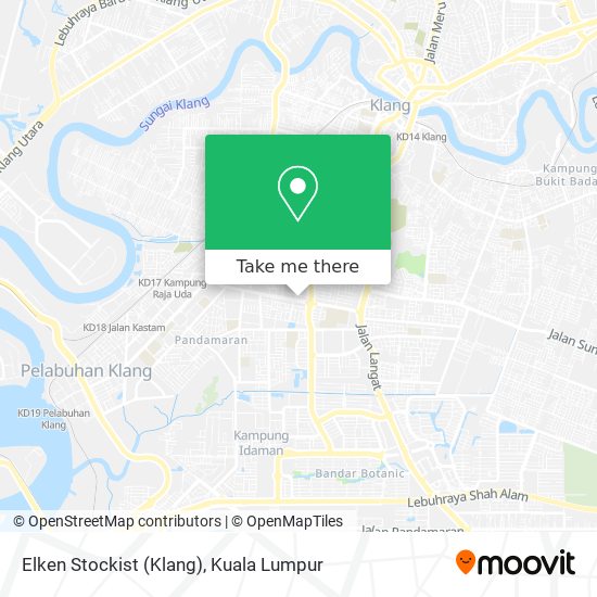 Elken Stockist (Klang) map