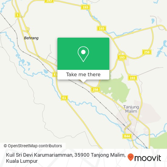 Kuil Sri Devi Karumariamman, 35900 Tanjong Malim map