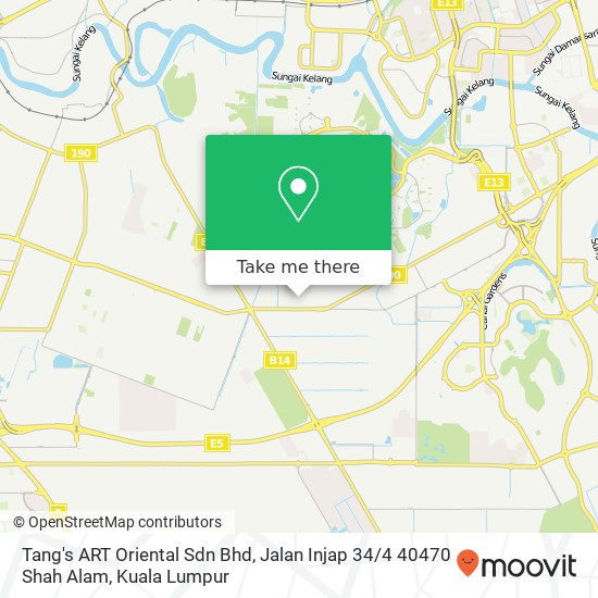 Tang's ART Oriental Sdn Bhd, Jalan Injap 34 / 4 40470 Shah Alam map