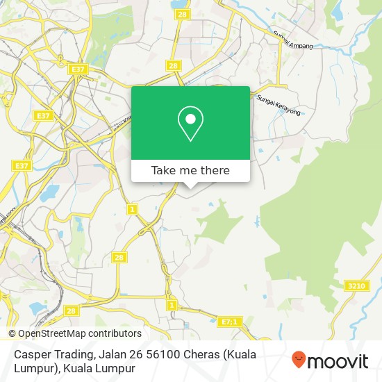 Peta Casper Trading, Jalan 26 56100 Cheras (Kuala Lumpur)