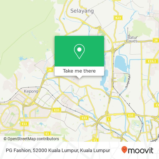 PG Fashion, 52000 Kuala Lumpur map