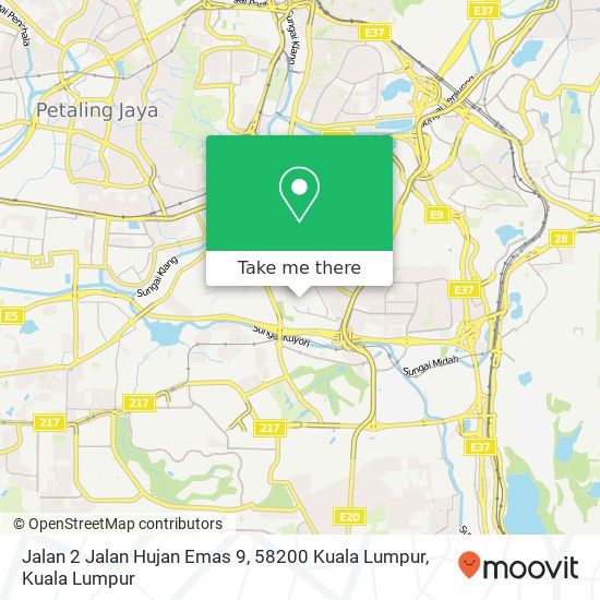 Peta Jalan 2 Jalan Hujan Emas 9, 58200 Kuala Lumpur