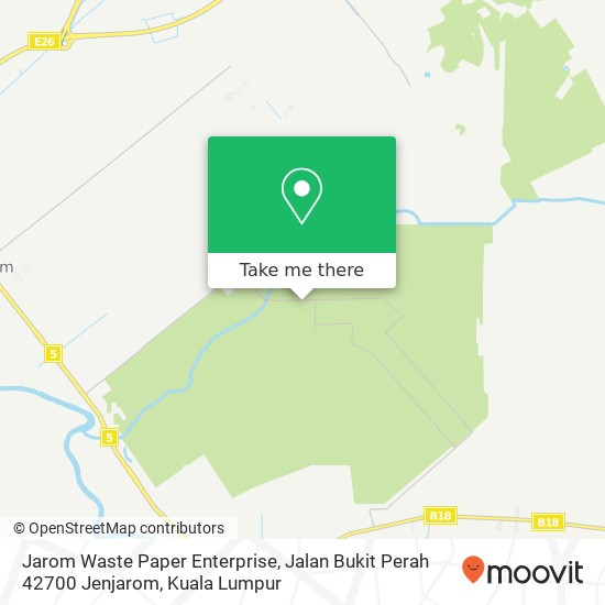 Peta Jarom Waste Paper Enterprise, Jalan Bukit Perah 42700 Jenjarom