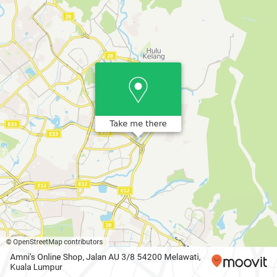 Amni's Online Shop, Jalan AU 3 / 8 54200 Melawati map