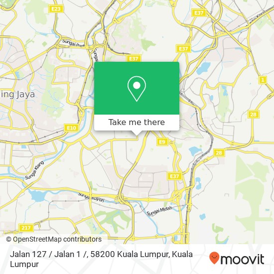 Peta Jalan 127 / Jalan 1 /, 58200 Kuala Lumpur