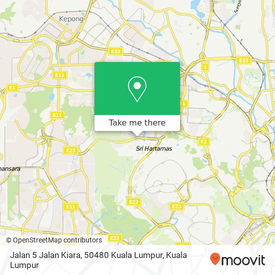 Peta Jalan 5 Jalan Kiara, 50480 Kuala Lumpur