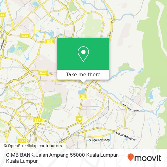 Peta CIMB BANK, Jalan Ampang 55000 Kuala Lumpur