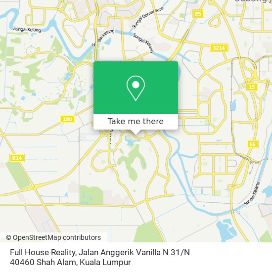 Full House Reality, Jalan Anggerik Vanilla N 31 / N 40460 Shah Alam map