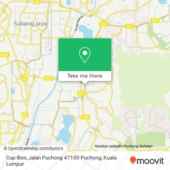 Peta Cup-Bon, Jalan Puchong 47100 Puchong