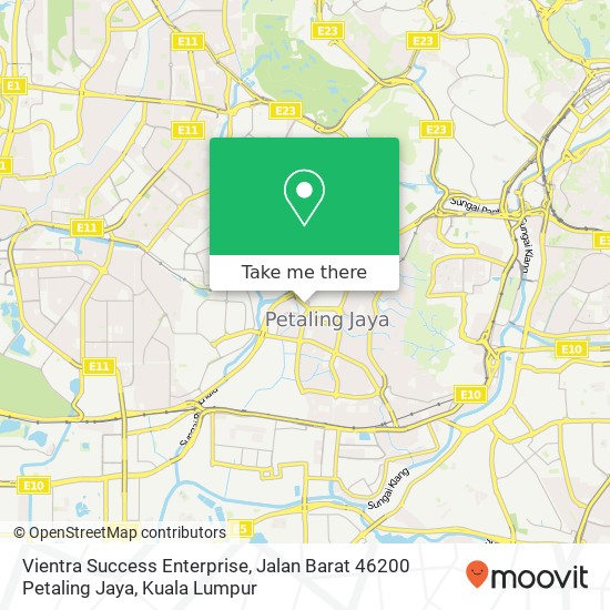 Peta Vientra Success Enterprise, Jalan Barat 46200 Petaling Jaya