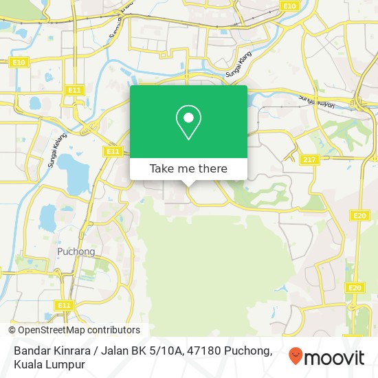 Peta Bandar Kinrara / Jalan BK 5 / 10A, 47180 Puchong