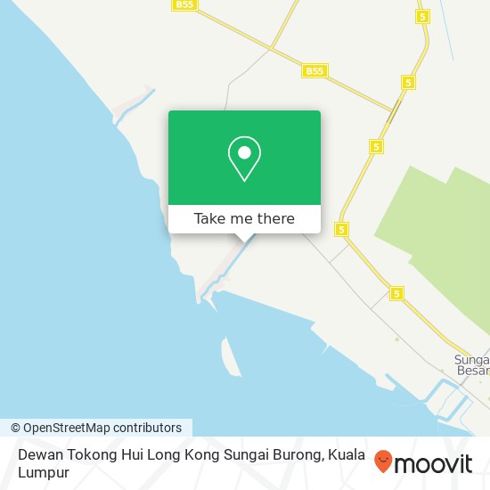 Dewan Tokong Hui Long Kong Sungai Burong map