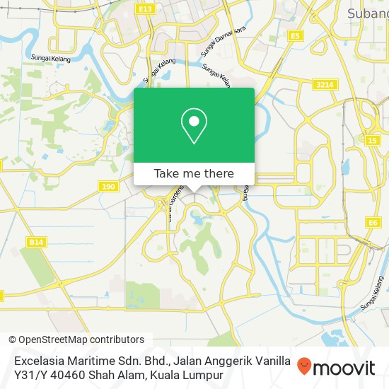 Excelasia Maritime Sdn. Bhd., Jalan Anggerik Vanilla Y31 / Y 40460 Shah Alam map