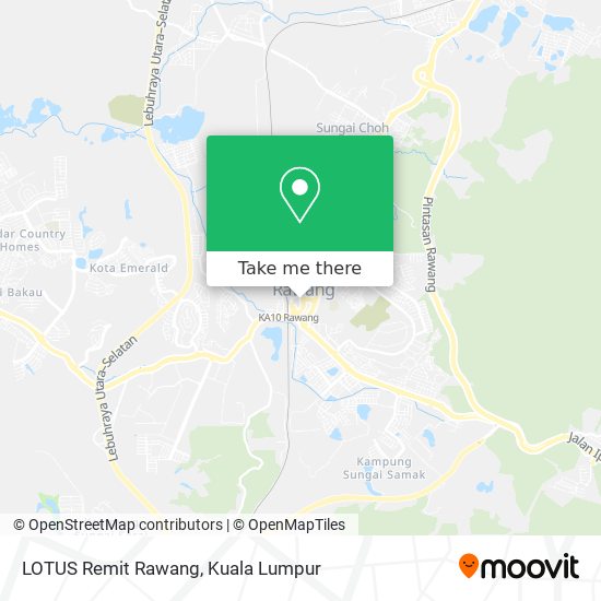LOTUS Remit Rawang map