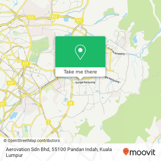 Peta Aerovation Sdn Bhd, 55100 Pandan Indah