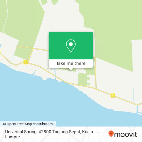 Peta Universal Spring, 42800 Tanjong Sepat