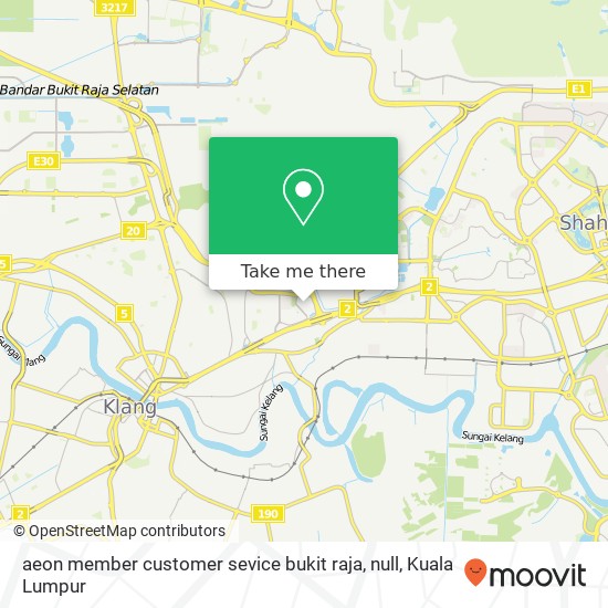 aeon member customer sevice bukit raja, null map