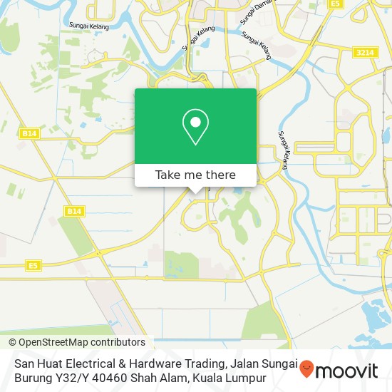 San Huat Electrical & Hardware Trading, Jalan Sungai Burung Y32 / Y 40460 Shah Alam map