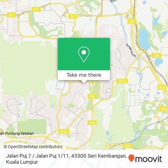 Jalan Puj 7 / Jalan Puj 1 / 11, 43300 Seri Kembangan map