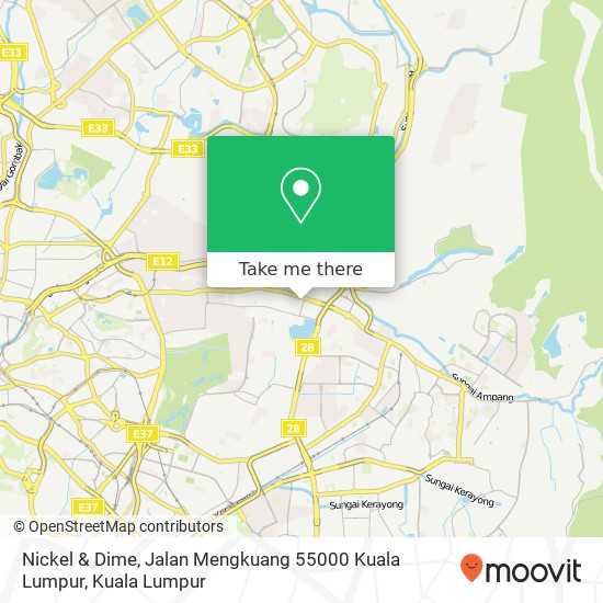 Peta Nickel & Dime, Jalan Mengkuang 55000 Kuala Lumpur