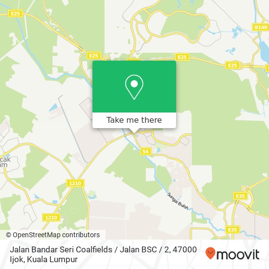 Peta Jalan Bandar Seri Coalfields / Jalan BSC / 2, 47000 Ijok