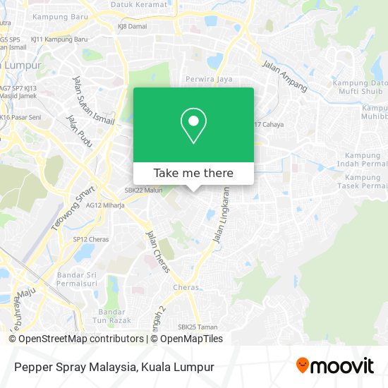 Peta Pepper Spray Malaysia