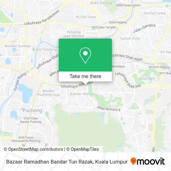 Bazaar Ramadhan Bandar Tun Razak map